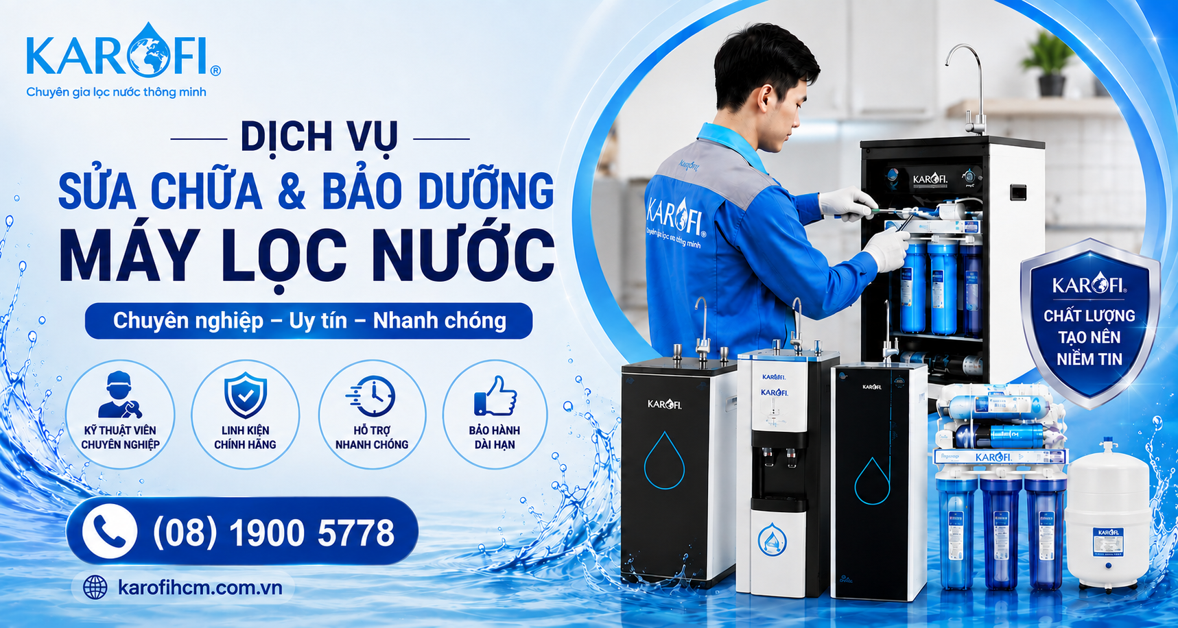 thay lõi lọc karofi